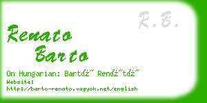 renato barto business card